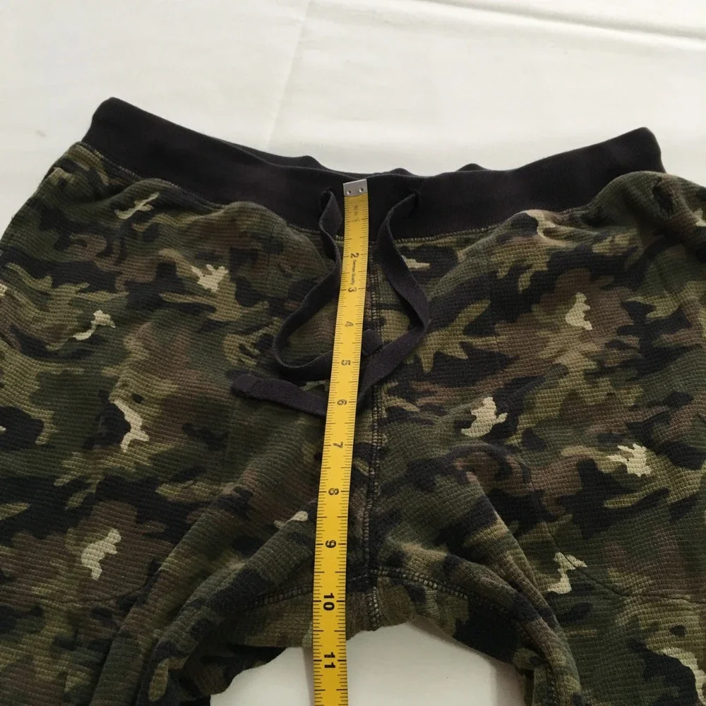 Polo Ralph Lauren Joggers Mens Medium Green Camo Waffle Knit Drawstring